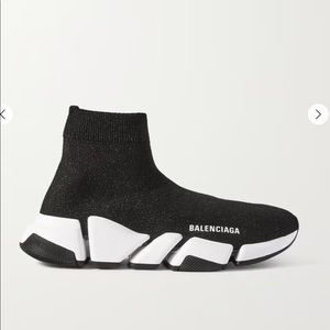 Balenciaga Black Shiny Sneakers
